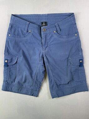Kuhl Cargo Women's Midrise Hiking Outdoor Shorts Dark Periwinkle Bermuda Size 4
